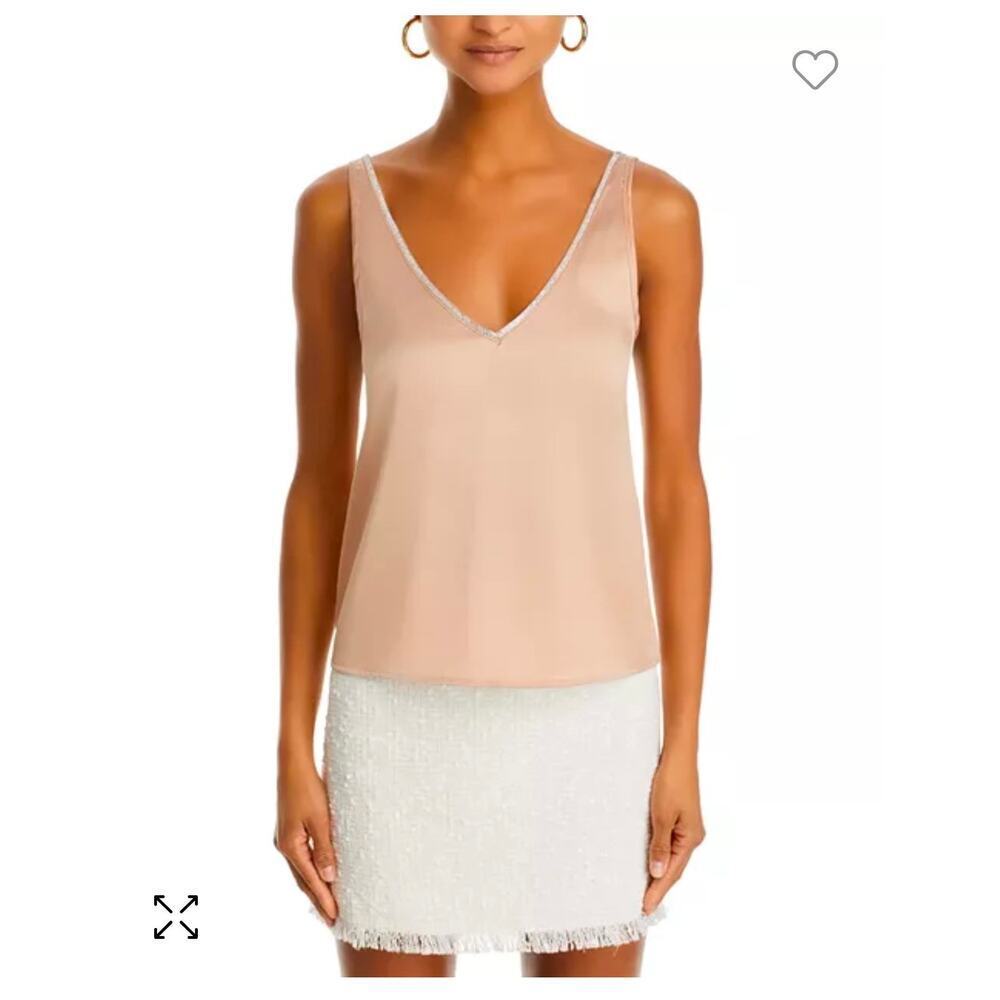 NWT Generation Love Christie Crystal Tank Latte Beige size Small